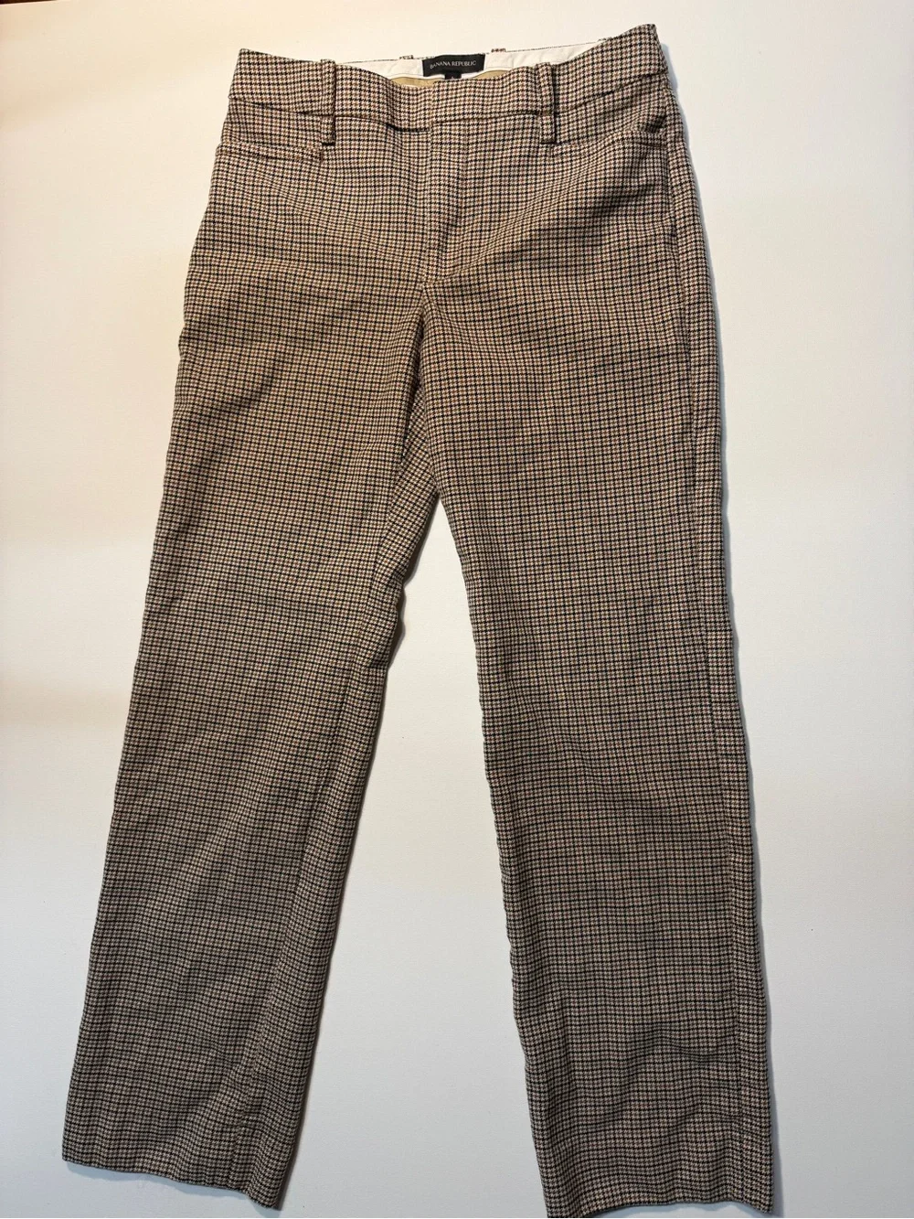 Banana Republic‎ Men’s Tan and Black Micro-Check Chinos